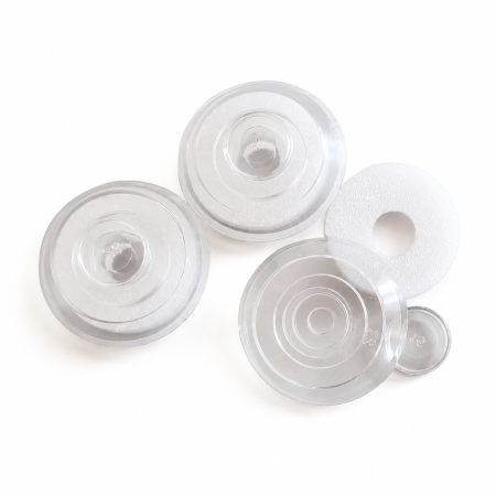 Butoni din policarbonat transparenti, 6mm x 30mm (20 bucati)